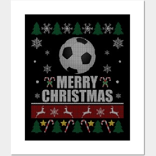 Christmas Soccer Ball Posters and Art